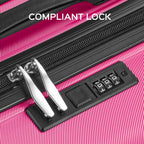 9 Piece Luggage Sets, Hard 20 24 28 inch Luggage with 6 Pieces Organize Bags Travel Suitcases Sets with Wheels, Rose