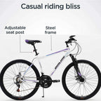 Dinling Hybrid Bike for Men and Women, Shimano 21-Speed, 26 Inch  Mountain Bike Purple