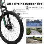 27.5 inch Full Suspension Mountain Bike, Front and Rear Dual Shock Absorbers, Mechanical Disc Brakes, 21-Speed, Suitable for Men and Women, Ideal for Travel and Fitness Enthusiasts