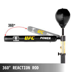 VEVORbrand Boxing Speed Trainer, Rapid-Reflex Boxing Bar, Training Boxing Ball with Reflex Bar & Gloves, Solid Speed Punching Bag Free Standing, Adjustable Height, for Adult&Kid, with Two Ball