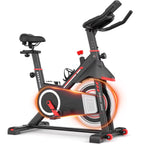 Exercise Bike Indoor Stationary Cycling Bike with 300lbs Weight Capacity,100% Resistance Adjustment Range, Heavy Flywheel, Comfortable Seat Cushion & LCD Monitor