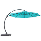 LAUSAINT HOME 11FT Patio Umbrella with Base, Outdoor Deluxe Curvy Cantilever Umbrella for Patio Pool Deck, Champagne