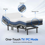 Raffle Pinker Adjustable Bed Frame Twin Size Power Bed Base Frame with Massage,Silent Dual Motors,Head & Foot Incline