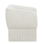 Beautiful Small Space Accent Chair by Drew Barrymore, Beige and White Linen