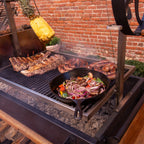 Backyard Discovery Argentine Santa Maria XL Wood Fire & Charcoal Steel Grill, Asado Clamp