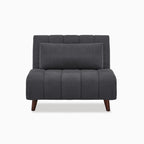A&D Home Springfield Polyester Convertible Futon Chair, Yellow