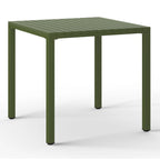 WestinTrends Playa 5-Piece Outdoor Patio Metal Frame Dining Table Set with Stackable Patio Dining Chairs, Olive Green