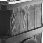 FCMP Outdoor WG4000-GRY Home Outdoor Wood Grain Rain Water Catcher Barrel