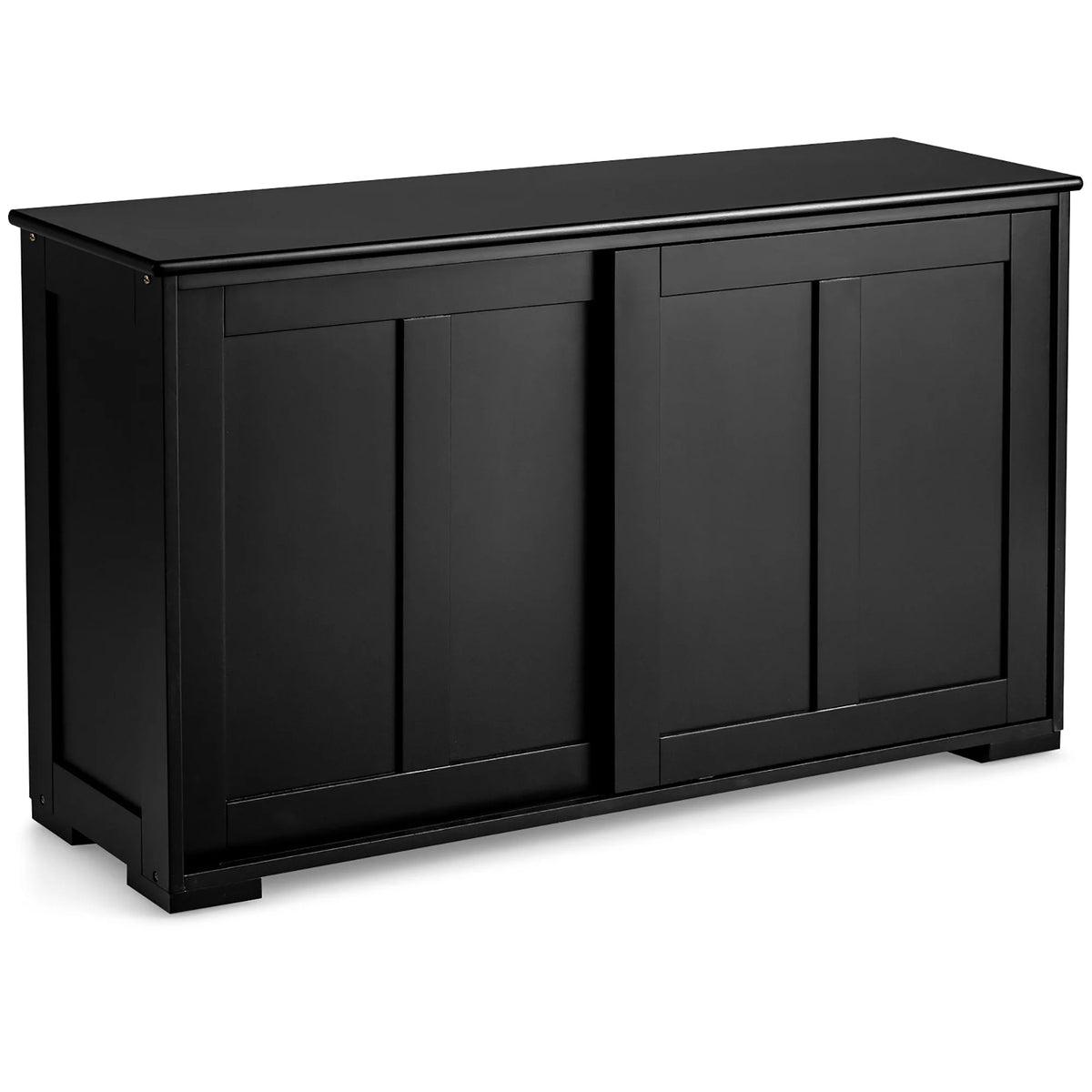 Costway Kitchen Storage Cabinet Sideboard Buffet Cupboard Wood Sliding Door Pantry White