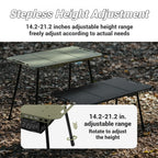 Naturehike, Portable Camping Table, Outdoor Detachable Tactical Camping Table, Lightweight Aluminium Camping Table with Light Pole, Adjustable Height