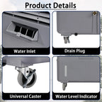 YougetTech 37'' Portable 3000CFM Evaporative Air Cooler