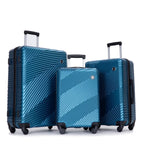 Tripcomp Luggage 3 Piece Set,Suitcase with Spinner Wheels Hardside Lightweight Luggage 20in24in28in.(Blue)