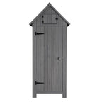 iTopRoad 70in Outdoor Storage Shed for Garden Tools, Wooden Patio Shed Lockers