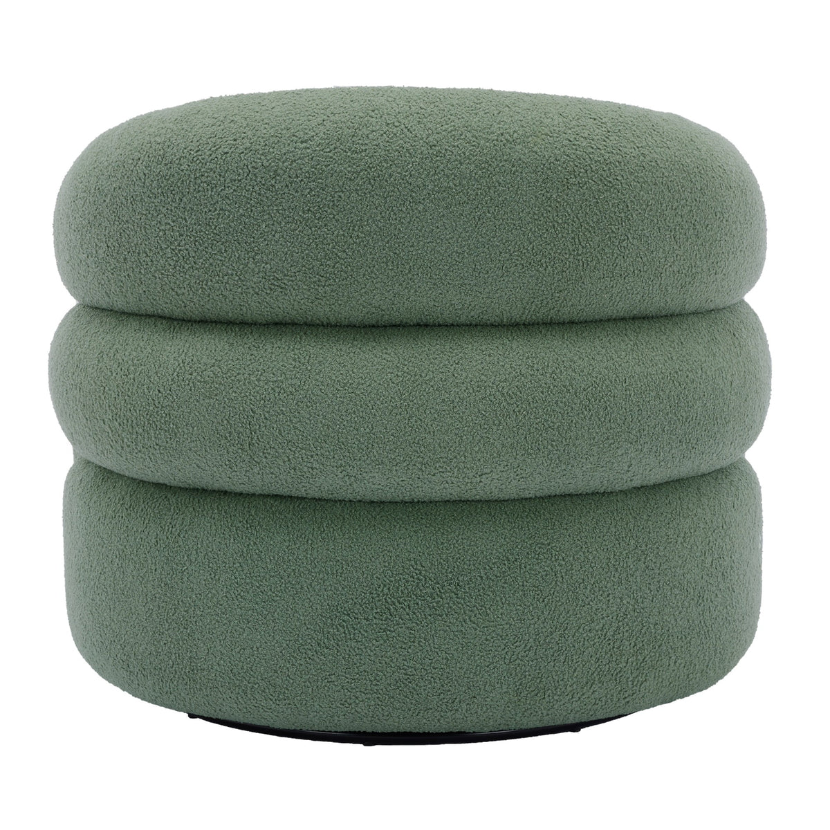 360�� Swivel Accent Chair for Living Room, Boucle Barrel Armchair Single Sofa Chair Reading Chair, Sage Green