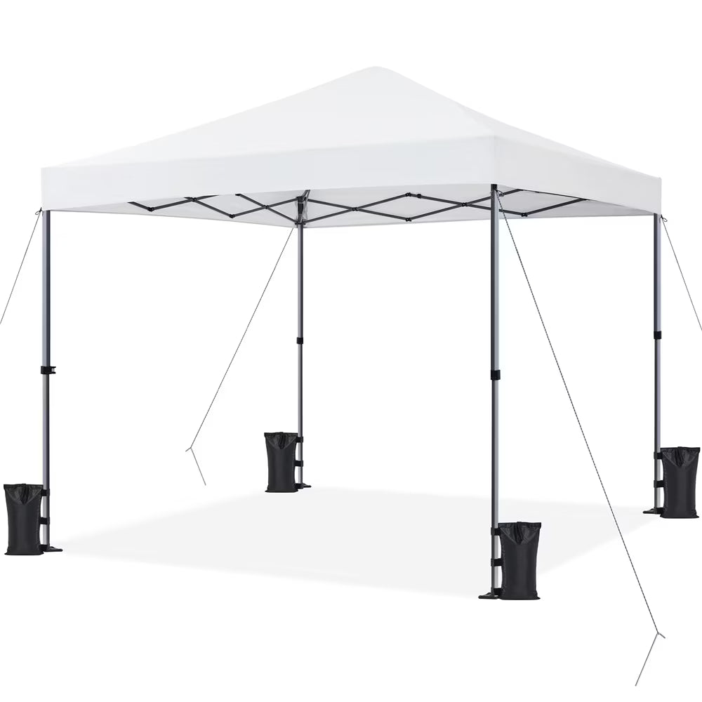 Renwick 8x8 Ft Instant Pop Up Canopy with One Push To Lock Setup Mechanism, Blue