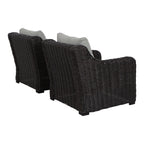 Better Homes & Gardens Bellamy  2-Pack Outdoor Wicker Club Lounge Patio Chairs, Dark Brown