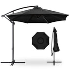 Best Choice Products 10ft Offset Hanging Outdoor Market Patio Umbrella w/ Easy Tilt Adjustment - Tan