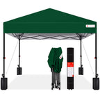 Best Choice Products 12x12ft Easy Setup Pop Up Canopy w/ 1-Button Setup, Wheeled Case, 4 Weight Bags - Navy Blue