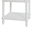 Pioneer Woman Harper Spindle Nightstand with USB Charging Ports, Adults and Teens, White Finish