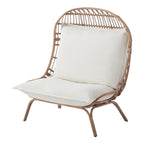 Better Homes & Gardens Willow Sage Outdoor Wicker Patio Cuddle Chair, Brown