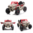 TOBBI 12V Kids Electric off-Road UTV Truck Car Battery Powered Ride on Toys for Girls with LED Headlights, Music, Horn