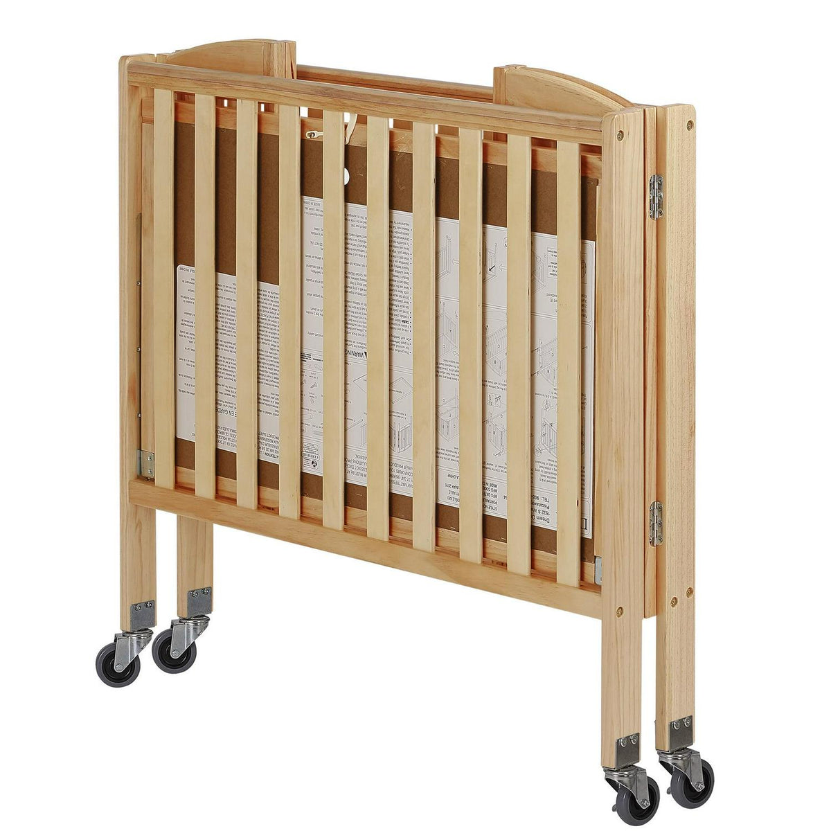 Dream On Me Birch 3-in-1 Folding Portable Mini Crib. Natural