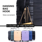 Tripcomp Hardside Luggage Set 3-Piece Set (21/25/29) Lightweight Suitcase 4-Wheeled Suitcase Set(Purple)