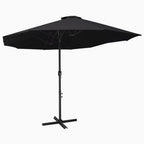 vidaXL Garden Parasol Blue Polyester fabric, Aluminum pole and ribs Large