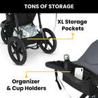 Jeep TurboGlyde Jogging Stroller by Delta Children, Black