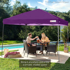 Best Choice Products 12x12ft Easy Setup Pop Up Canopy w/ 1-Button Setup, Wheeled Case, 4 Weight Bags - Navy Blue