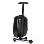 Advwin Scooter Luggage for Kids & Adults, Hardside Ride on Suitcase for Kids Ages 4-15 Multifunctional Lightweight Foldable Carry on Luggage with Wheels Ride on for Children Teenagers, Pink