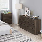 Homfa 4 Large Drawers Dresser, Modern Wood Chest of Drawers for Bedroom Hallway Living Room, White