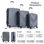 10 Piece Luggage Set Lightweight Suitcase Set with 7PCS Organizer Bags Suitcase with TSA Lock Spinner Wheels(Black)