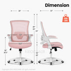 NEO CHAIR Ergonomic Office Chair, Adjustable High Back Mesh Desk Chair with Flip-up Arms, Black