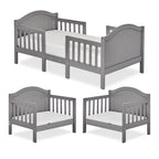Dream On Me Portland 3 in 1 convertible Toddler Bed, Steel Grey