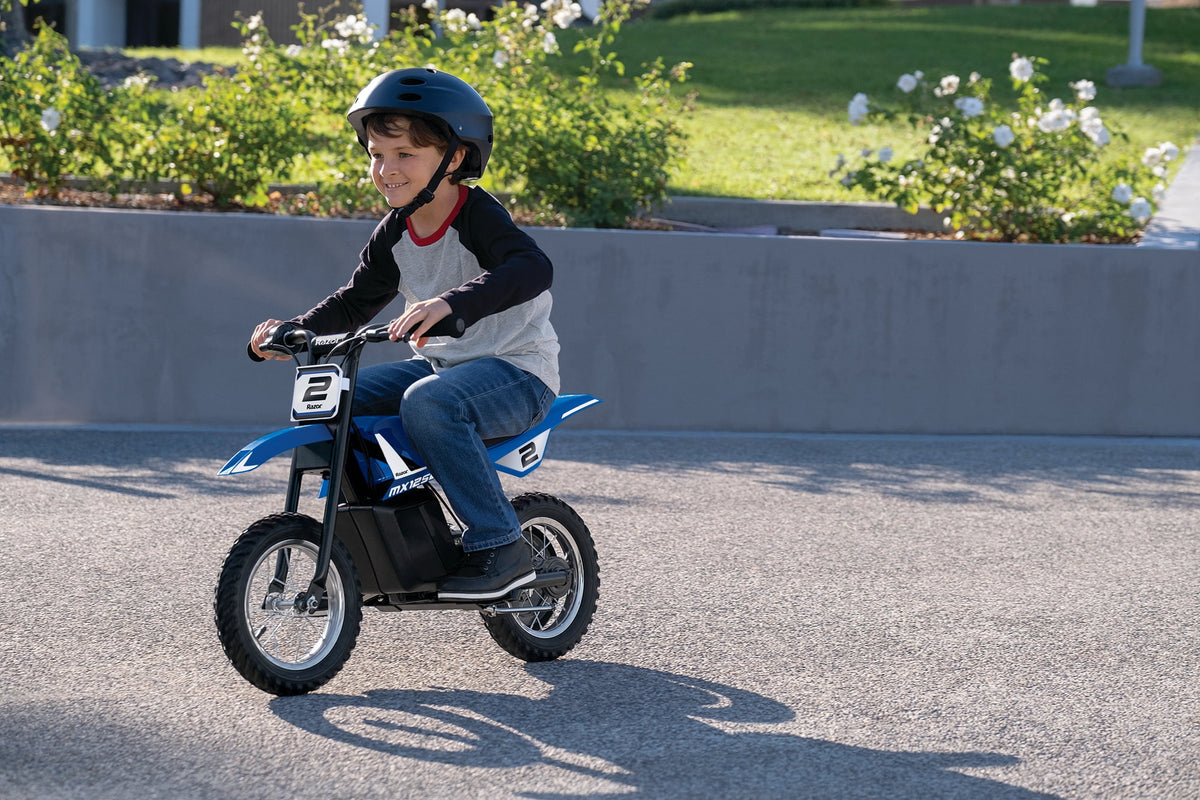 Razor Dirt Rocket MX125 Electric-Powered Dirt Bike - Black with Decal Included, for Child 5+