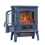 ClassicFlame 17.5"W Infrared Quartz Electric Stove Heater, Insignia Blue