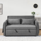 Convertible Sofa Bed,3 in 1 Sleeper Sofa with 2 Pillows and Adjustable Backrest for Living Room Office,Black