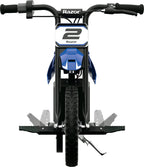 Razor Dirt Rocket MX125 Electric-Powered Dirt Bike - Black with Decal Included, for Child 5+