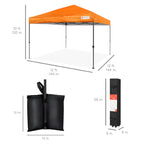 Best Choice Products 12x12ft Easy Setup Pop Up Canopy w/ 1-Button Setup, Wheeled Case, 4 Weight Bags - Navy Blue