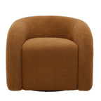 360�� Swivel Accent Chair for Living Room, Boucle Barrel Armchair Single Sofa Chair Reading Chair, Sage Green