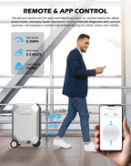L2-S Smart Rideable Luggage, Foldable Electric Scooter Suitcase, 6.2 mph Max Speed, 6.2-Mile Range, Lightweight Portable Design for Travel & Commute