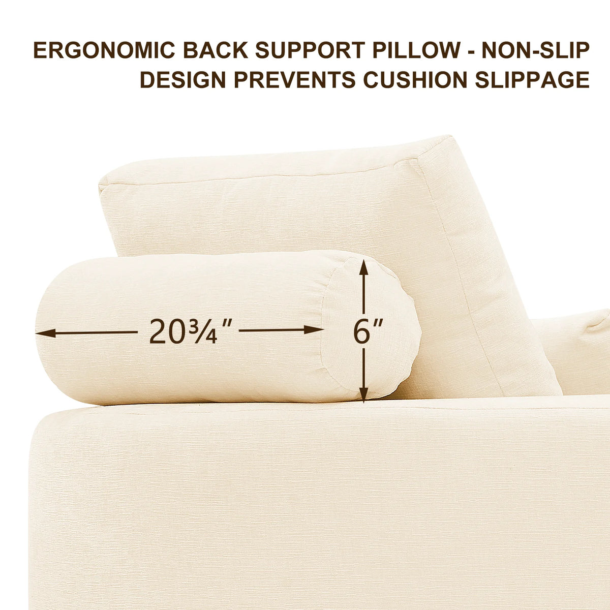 Fumahaus Upholstered Swivel Accent Chair, Oversized Comfy Round Sofa Chair with Two Pillows, Leisure Sofa Chair for Living Room Bedroom, Beige
