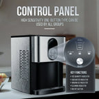 Auseo Soft Chewable Nugget Ice Maker Countertop, 44lbs /24H, Self-Cleaning, One-Button Operation, Home/Kitchen/Office/Party, Silver