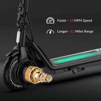 5TH WHEEL W16S 300W Electric Scooter with Turn Signal, 8.5” Solid Tires, 18mph & 12Miles Range, Folding Commuting E-Scooter for Adults with APP Control
