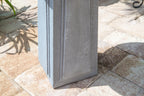 Pedestal Outdoor Bird Bath with Gray Finish