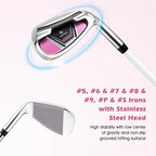 Ultimate Women’s Complete Golf Club Set Golf Club Package Set w/ Rain Hood, Right Hand Purple