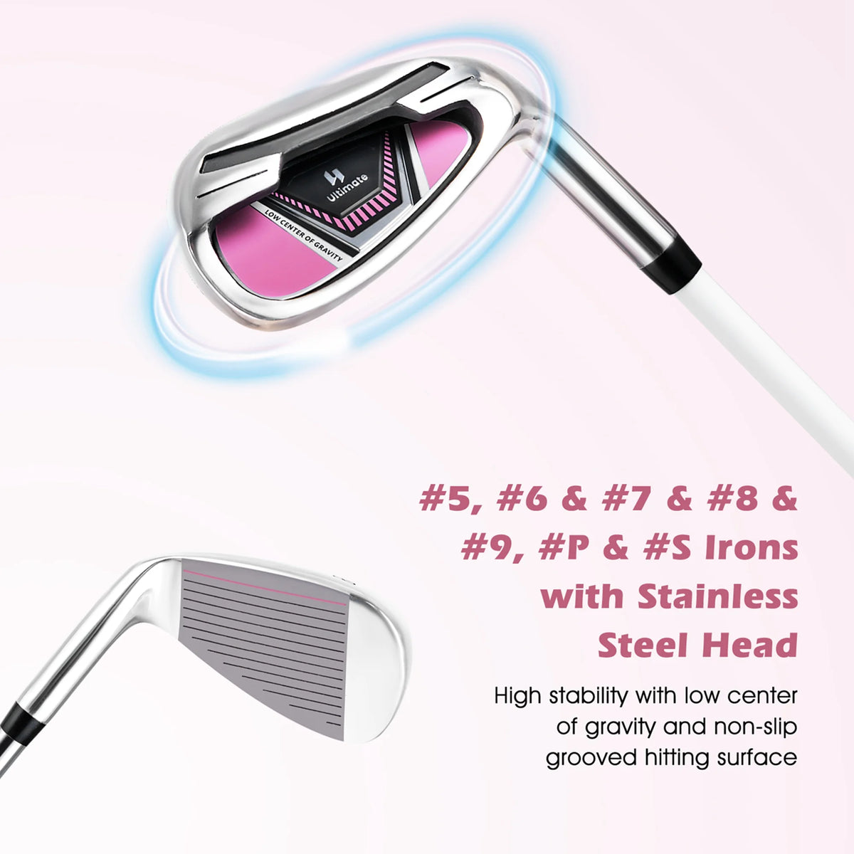 Ultimate Women’s Complete Golf Club Set Golf Club Package Set w/ Rain Hood, Right Hand Purple