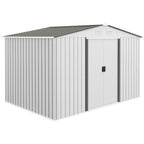 Outsunny 7' x 4' Metal Storage Shed Organizer, Garden Tool House with 4 Vents and 2 Sliding Doors for Backyard, Patio, Garage, Lawn, Dark Gray