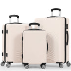 Sunbee Luggage Sets 3 Piece Hardshell Luggage Hardside Luggage Set Lightweight Suitcases with Spinner Wheels, TSA Lock